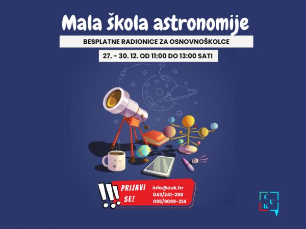 Završen ciklus CUK-ovih radionica Mala škola astronomije