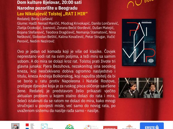 Večeras na BOK-u: Rat i Mir, Narodno pozorište u Beogradu