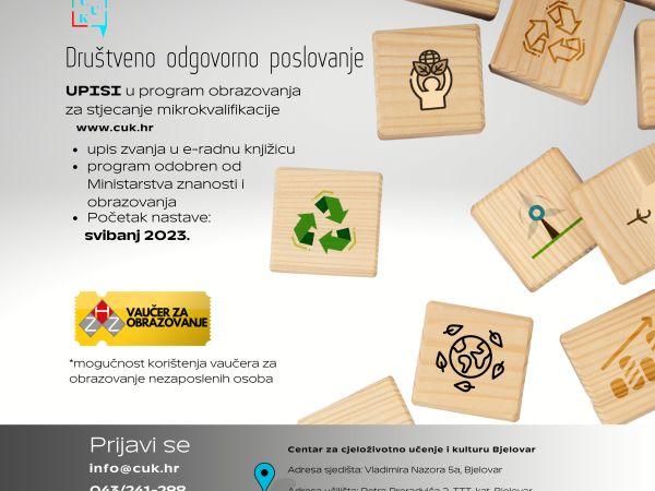 UPISI u program obrazovanja za mikrokvalifikaciju Društveno odgovorno poslovanje