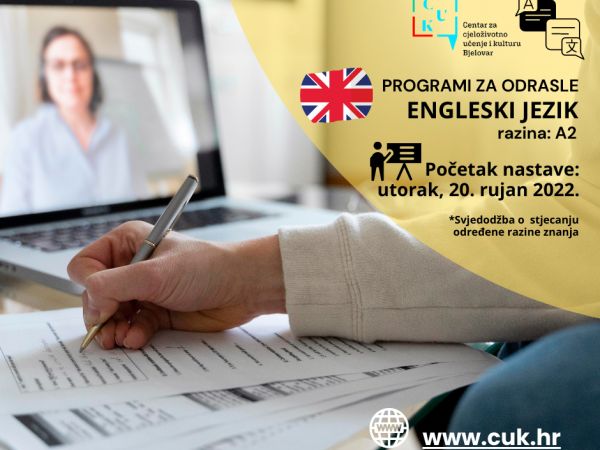 POČETAK NASTAVE - Engleski jezik, razina A2