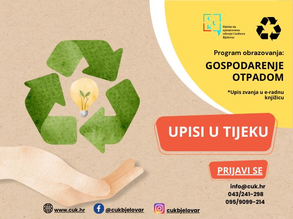 UPISI u program osposobljavanja za gospodarenje otpadom