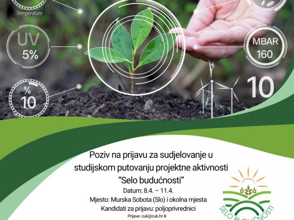Prijave za sudjelovanje u studijskom putovanju projektne aktivnosti Selo budućnosti