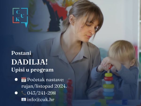 UPISI I POČETAK NASTAVE: Program osposobljavanja za poslove dadilje