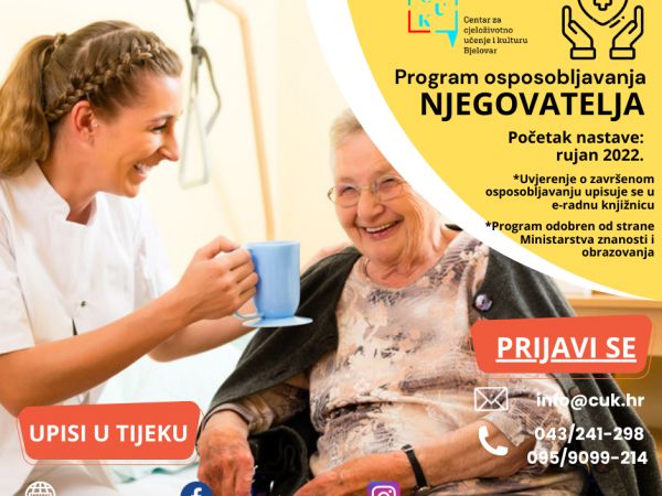 UPISI u program osposobljavanja za njegovatelja/icu