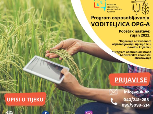 UPISI u program osposobljavanja za voditelja /icu OPG-a